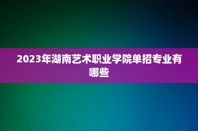 2023年湖南藝術職業學院單招專業解析 聚焦數字廣告制作